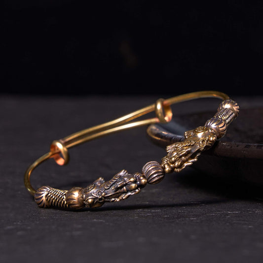 Wear FengShui Pi Xiu Copper Brass Luck Keep Away Evil Spirits Bracelet Bangle