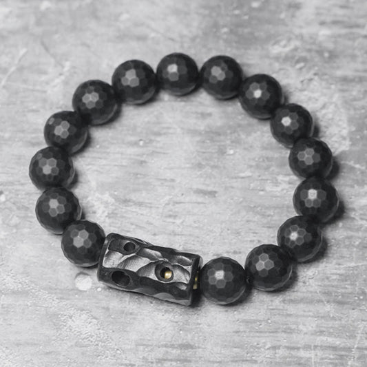 Wear FengShui Matte Frosted Surface Black Onyx Ebony Protection Bracelet