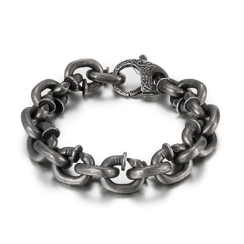 Wear FengShui Square Rivets Titanium Steel Good Luck Balance Bracelet