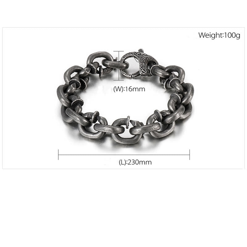 Wear FengShui Square Rivets Titanium Steel Good Luck Balance Bracelet