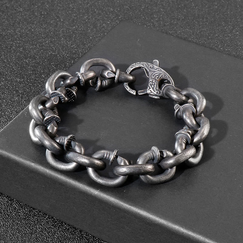 Wear FengShui Square Rivets Titanium Steel Good Luck Balance Bracelet