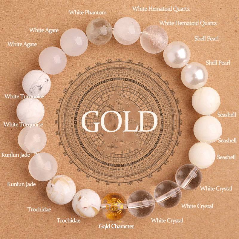 Wear FengShui Five Elements Various Agate Balance Luck Bracelet