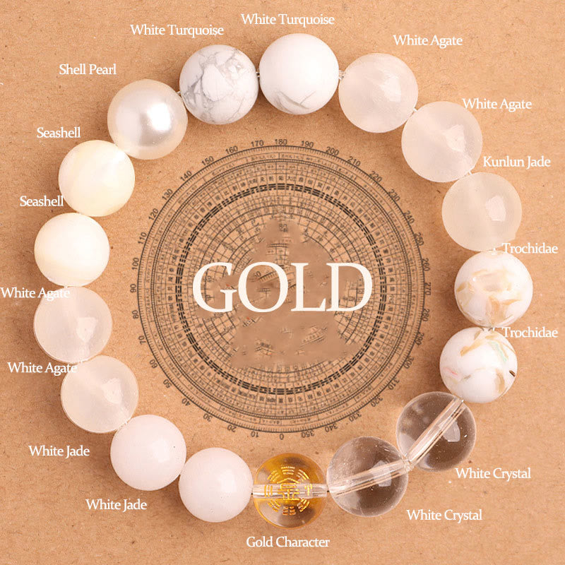 Wear FengShui Five Elements Various Agate Balance Luck Bracelet