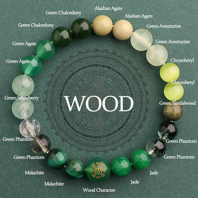 Wear FengShui Five Elements Various Agate Balance Luck Bracelet