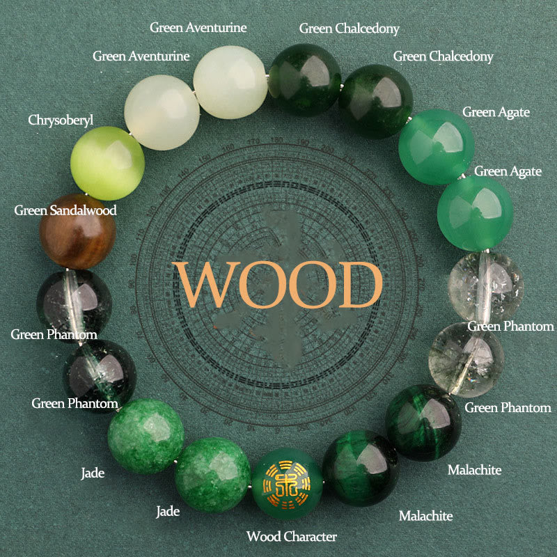 Wear FengShui Five Elements Various Agate Balance Luck Bracelet
