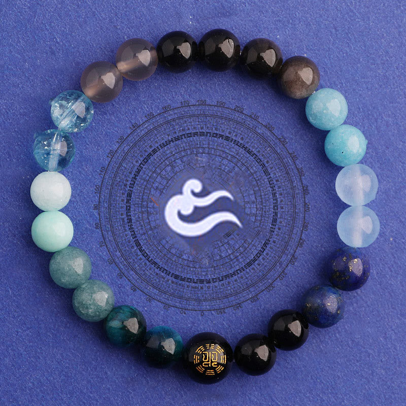 Wear FengShui Five Elements Various Agate Balance Luck Bracelet
