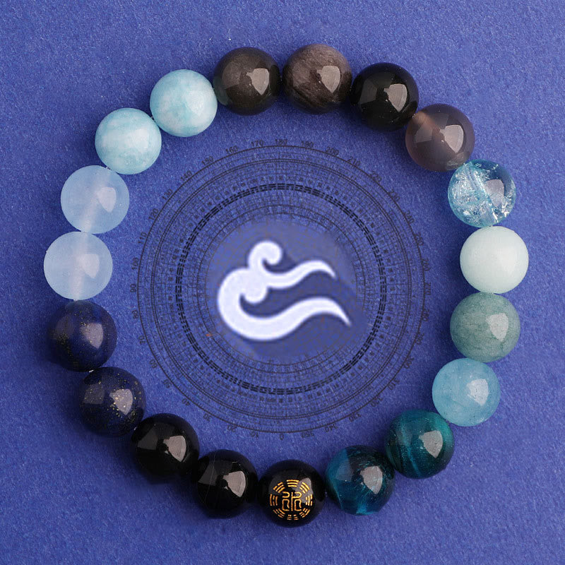 Wear FengShui Five Elements Various Agate Balance Luck Bracelet