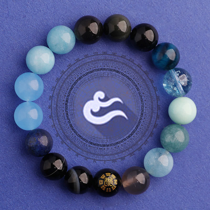 Wear FengShui Five Elements Various Agate Balance Luck Bracelet