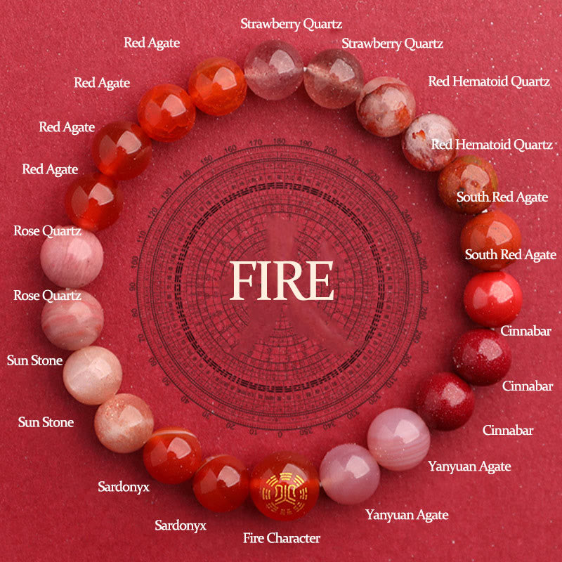 Wear FengShui Five Elements Various Agate Balance Luck Bracelet