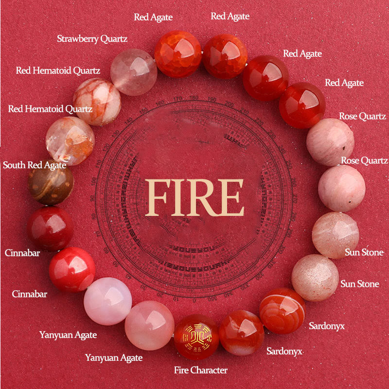 Wear FengShui Five Elements Various Agate Balance Luck Bracelet