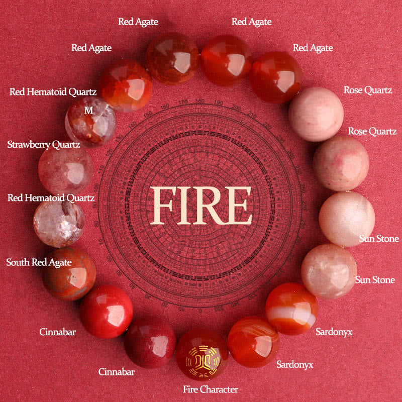Wear FengShui Five Elements Various Agate Balance Luck Bracelet