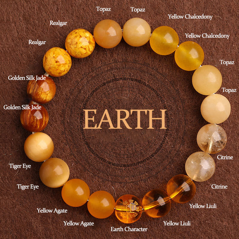 Wear FengShui Five Elements Various Agate Balance Luck Bracelet