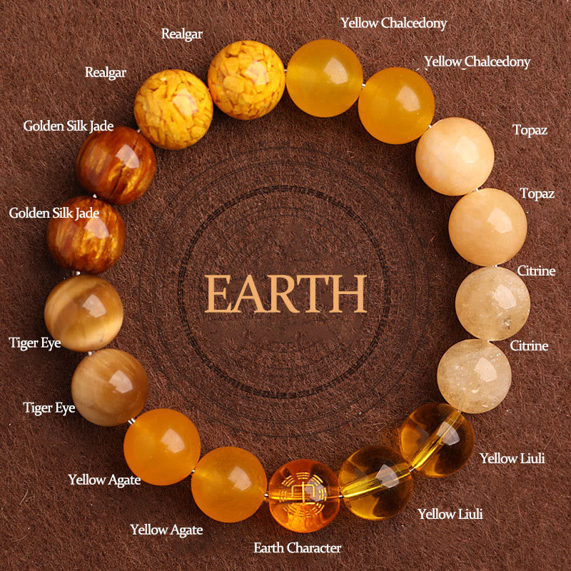 Wear FengShui Five Elements Various Agate Balance Luck Bracelet
