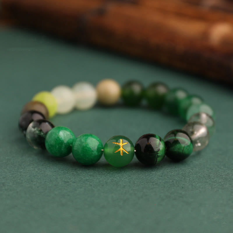 Wear FengShui Five Elements Various Agate Balance Luck Bracelet