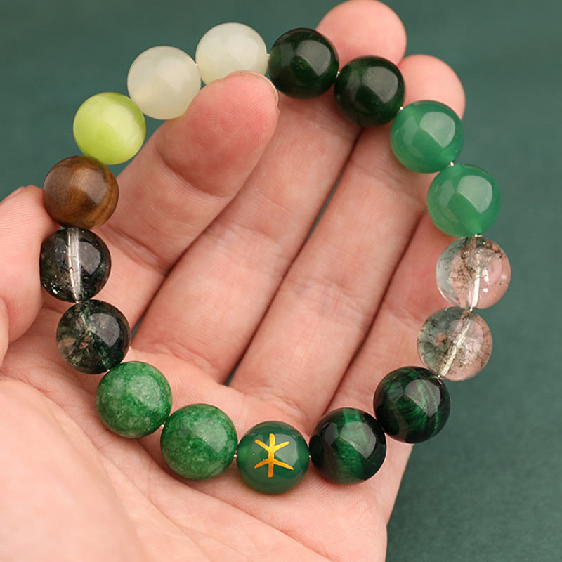 Wear FengShui Five Elements Various Agate Balance Luck Bracelet