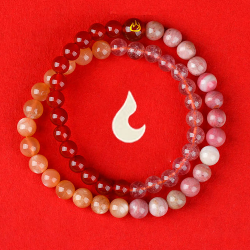 Wear FengShui Five Elements Various Agate Crystal Chalcedony White Crystal White Agate Luck Bracelet