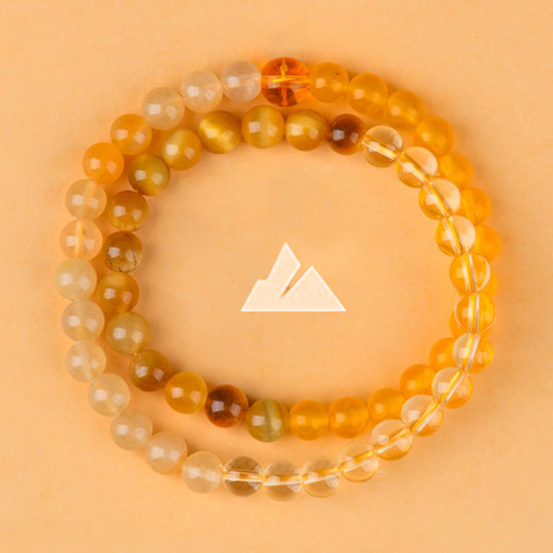 Wear FengShui Five Elements Various Agate Crystal Chalcedony White Crystal White Agate Luck Bracelet