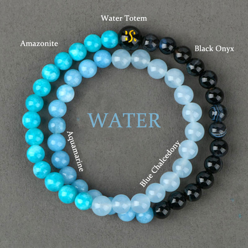 Wear FengShui Five Elements Various Agate Crystal Chalcedony White Crystal White Agate Luck Bracelet
