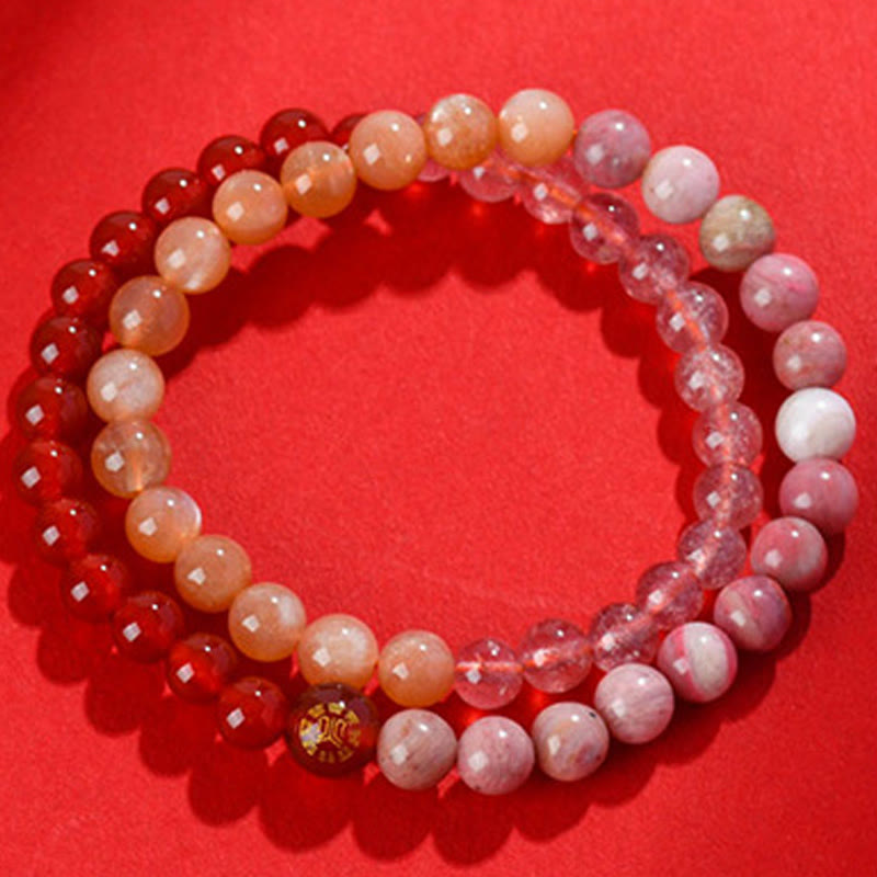 Wear FengShui Five Elements Various Agate Crystal Chalcedony White Crystal White Agate Luck Bracelet