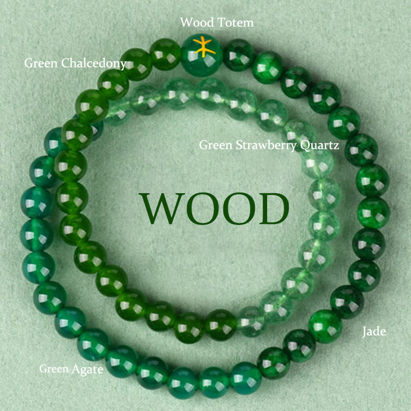 Wear FengShui Five Elements Various Agate Crystal Chalcedony White Crystal White Agate Luck Bracelet