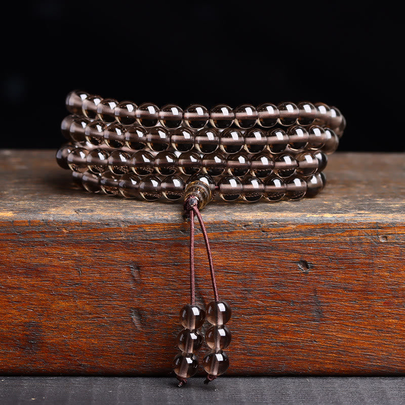 Wear FengShui 108 Mala Beads Black Obsidian lce Obsidian Fulfilment Bracelet