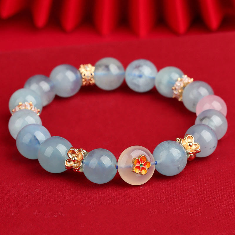 Wear FengShui Five Elements Various Agate Crystal Green Phantom Rutilated Quartz Green Grape Agate Malachite Luck Bracelet