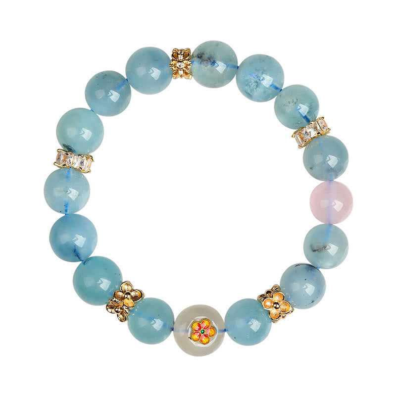 Wear FengShui Five Elements Various Agate Crystal Green Phantom Rutilated Quartz Green Grape Agate Malachite Luck Bracelet