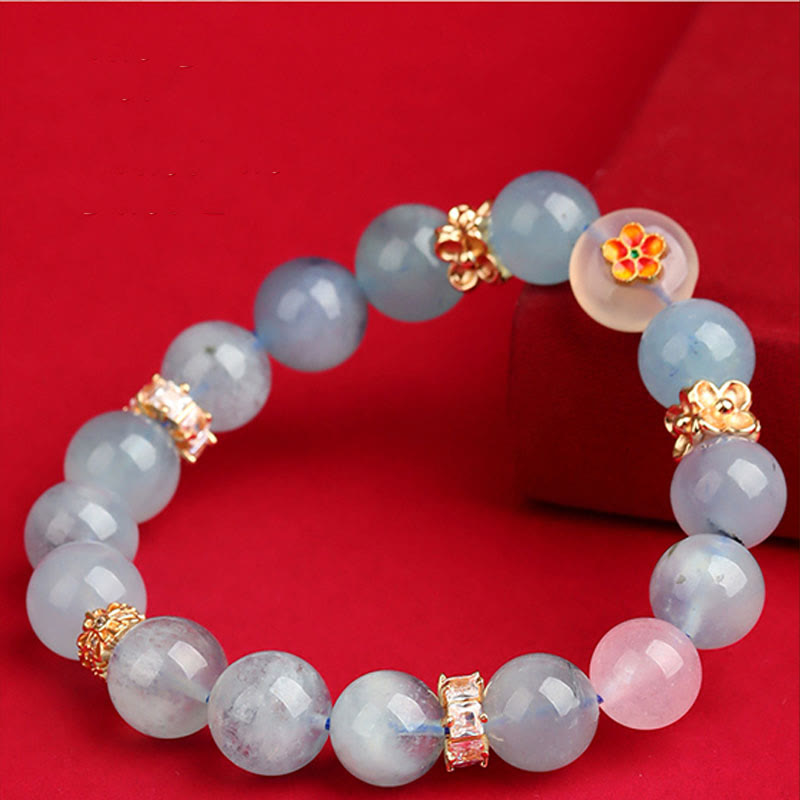 Wear FengShui Five Elements Various Agate Crystal Green Phantom Rutilated Quartz Green Grape Agate Malachite Luck Bracelet