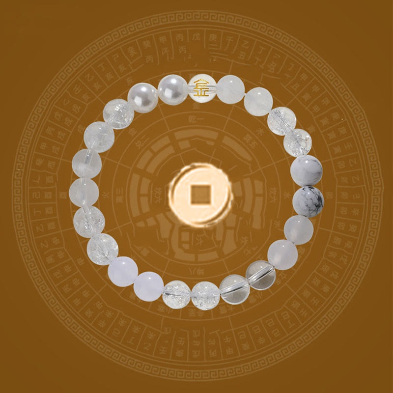 Wear FengShui Five Elements Various Agate Crystal Rutilated Quartz Tiger Eye Yellow Agate Citrine Luck Bracelet