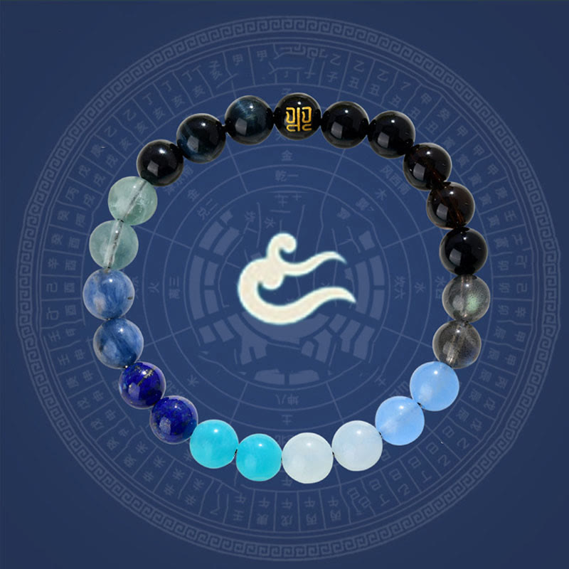 Wear FengShui Five Elements Various Agate Crystal Rutilated Quartz Tiger Eye Yellow Agate Citrine Luck Bracelet