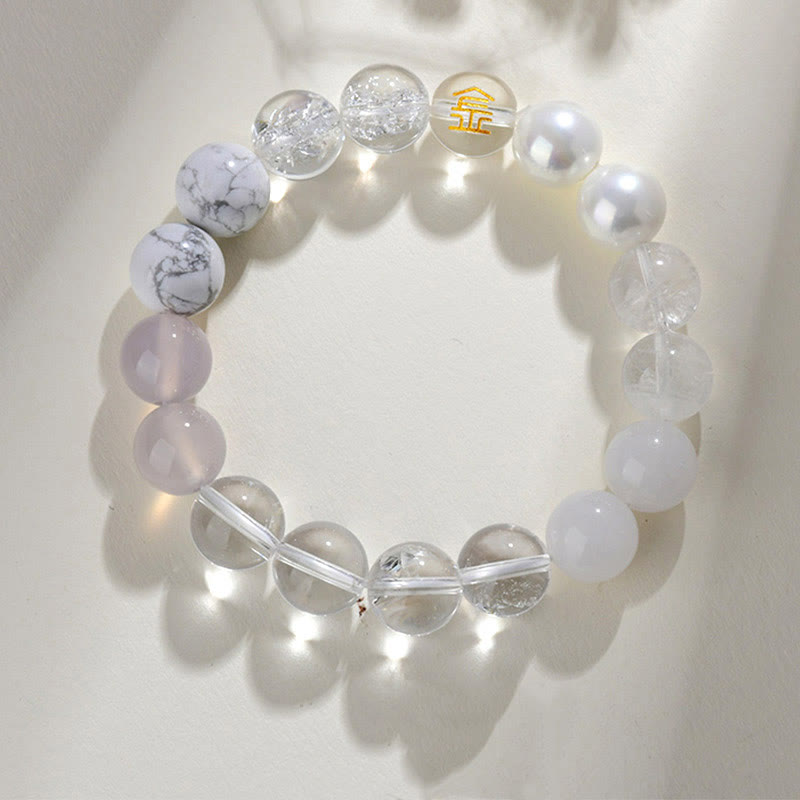 Wear FengShui Five Elements Various Agate Crystal Rutilated Quartz Tiger Eye Yellow Agate Citrine Luck Bracelet