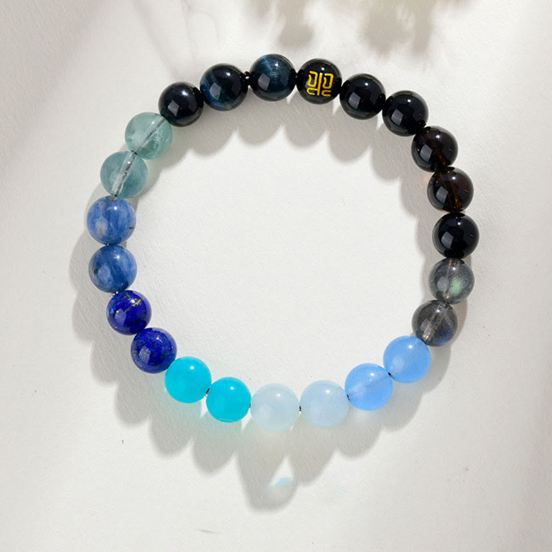 Wear FengShui Five Elements Various Agate Crystal Rutilated Quartz Tiger Eye Yellow Agate Citrine Luck Bracelet
