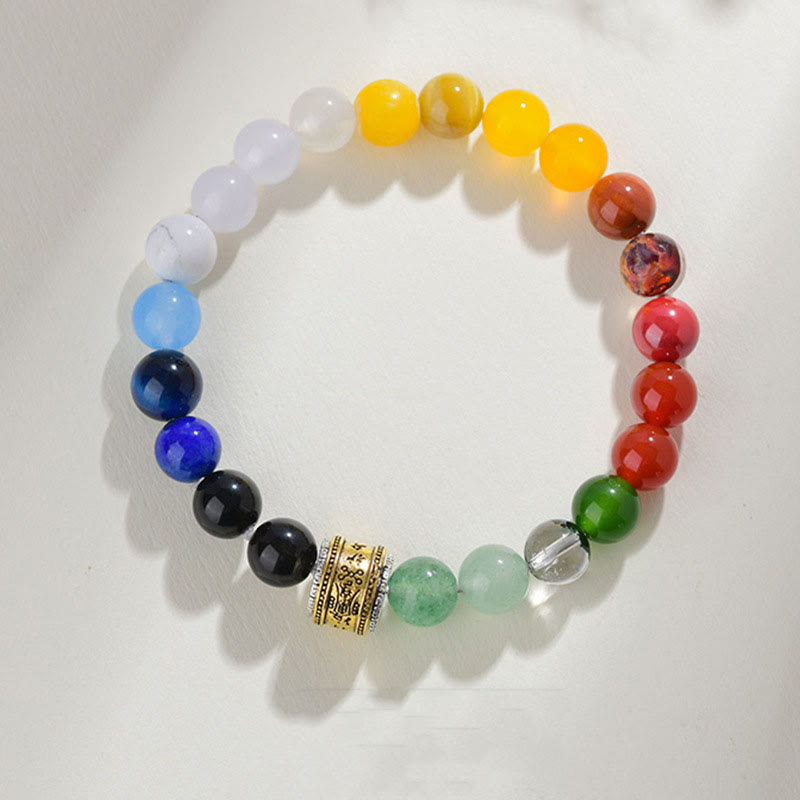 Wear FengShui Five Elements Various Agate Crystal Rutilated Quartz Tiger Eye Yellow Agate Citrine Luck Bracelet