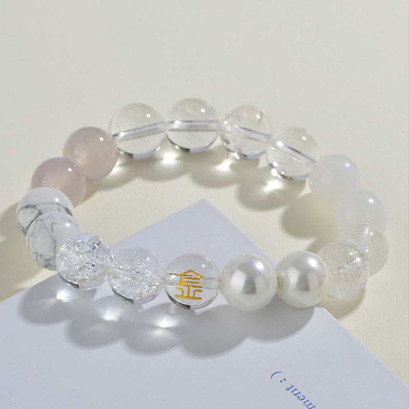 Wear FengShui Five Elements Various Agate Crystal Rutilated Quartz Tiger Eye Yellow Agate Citrine Luck Bracelet
