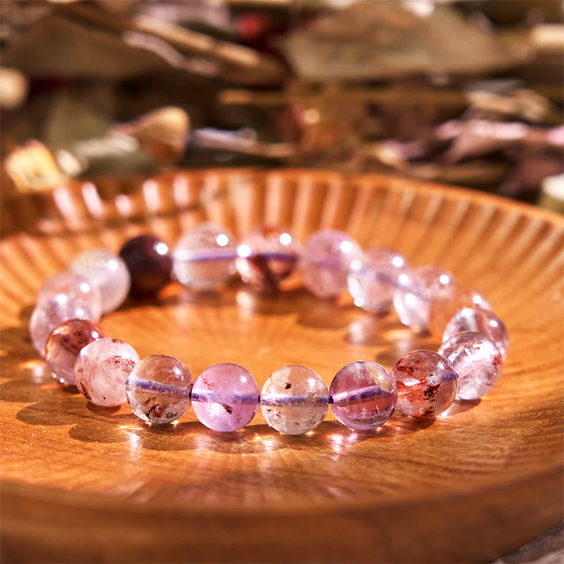 Wear FengShui Natural Purple Phantom Love Wisdom Bracelet