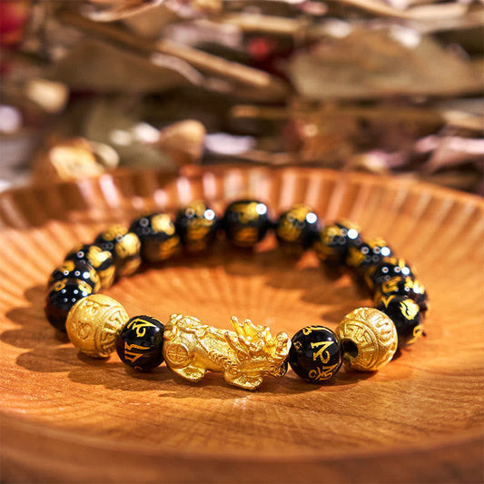 Wear FengShui FengShui PiXiu Obsidian Wealth Bracelet