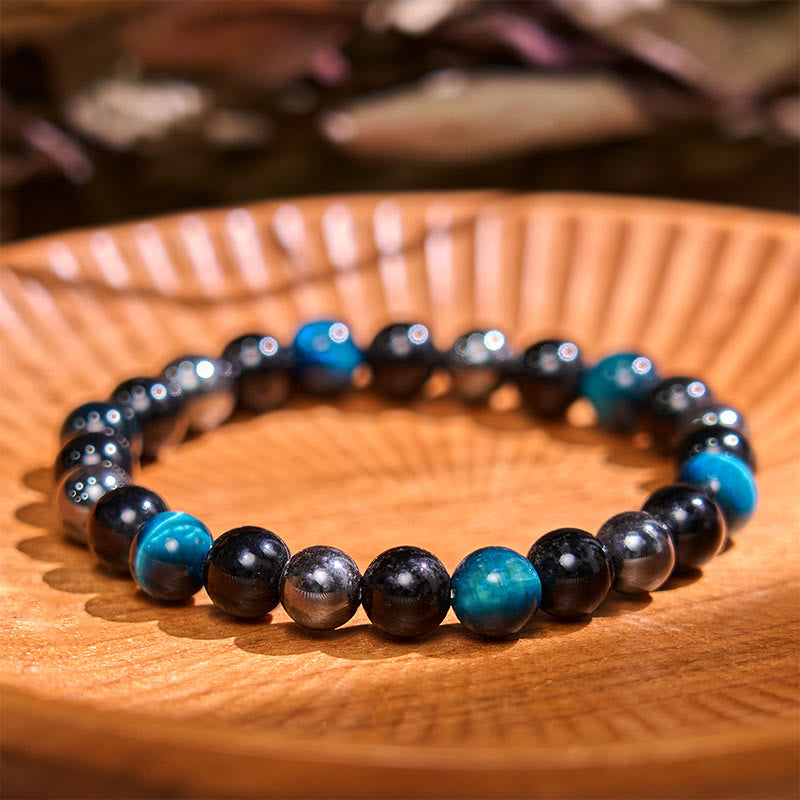 Wear FengShui Natural Tiger's Eye Obsidian Hematite Positive Powerful Bracelet