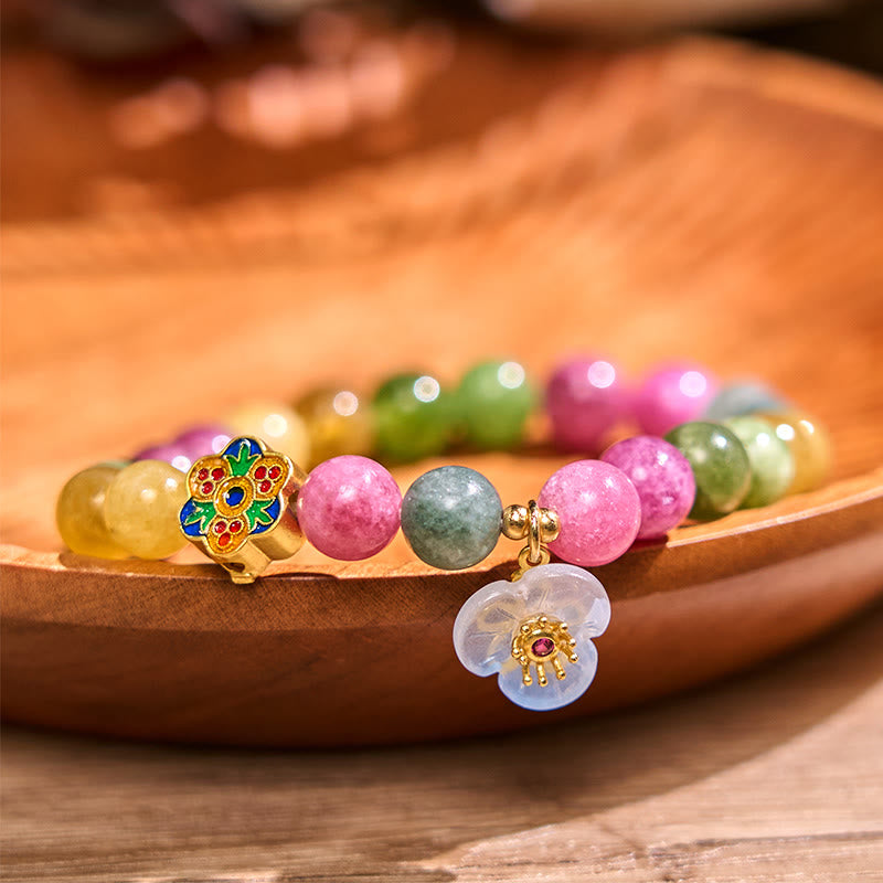 Wear FengShui Tourmaline Wisdom Flower Bracelet