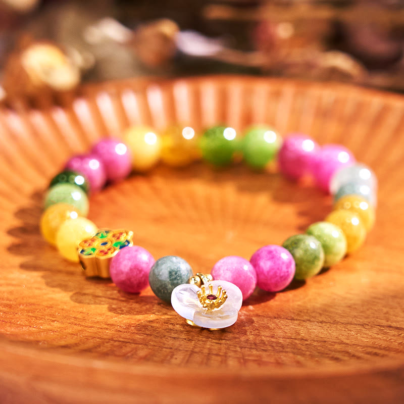 Wear FengShui Tourmaline Wisdom Flower Bracelet
