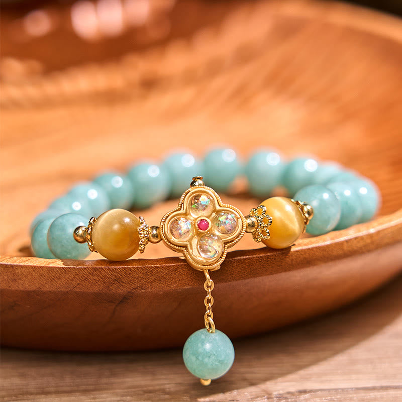Wear FengShui Jade Yellow Tiger Eye Prosperity Bracelet