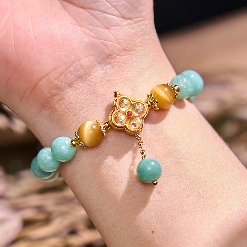Wear FengShui Jade Yellow Tiger Eye Prosperity Bracelet