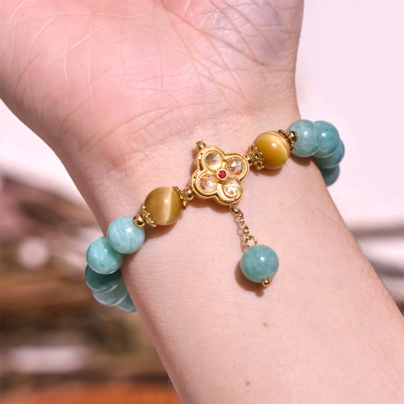Wear FengShui Jade Yellow Tiger Eye Prosperity Bracelet