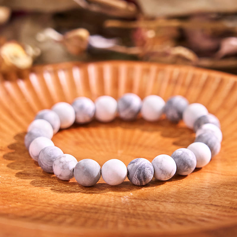 Wear FengShui Picasso Jasper White Turquoise Courage Bracelet