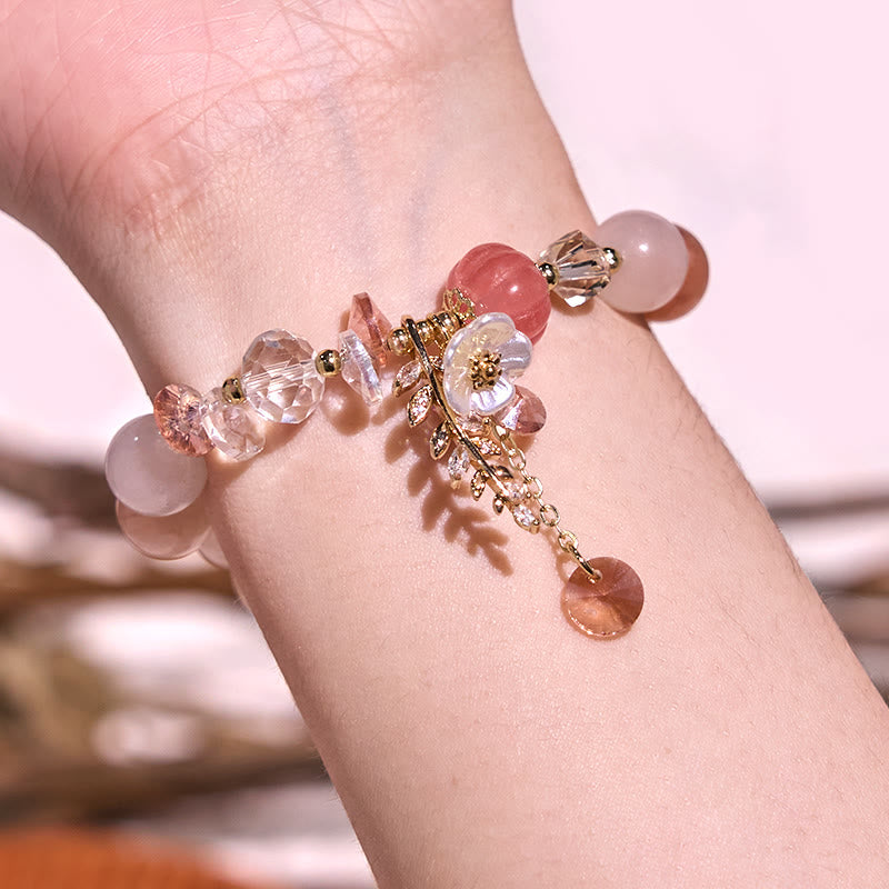 Wear FengShui Blue Crystal Amethyst Sun Stone Green Aventurine Healing Bracelet