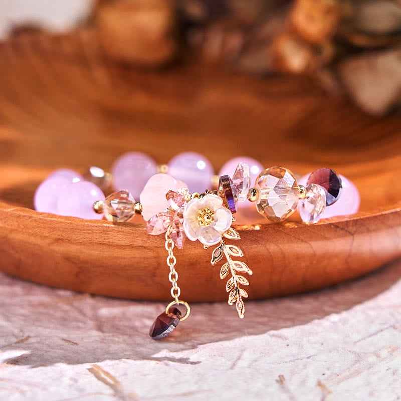 Wear FengShui Blue Crystal Amethyst Sun Stone Green Aventurine Healing Bracelet