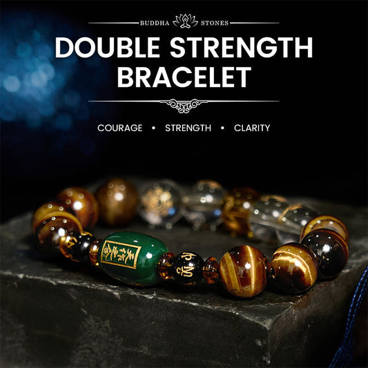 Wear FengShui Chinese Zodiac Tiger Eye White Crystal Courage Bracelet