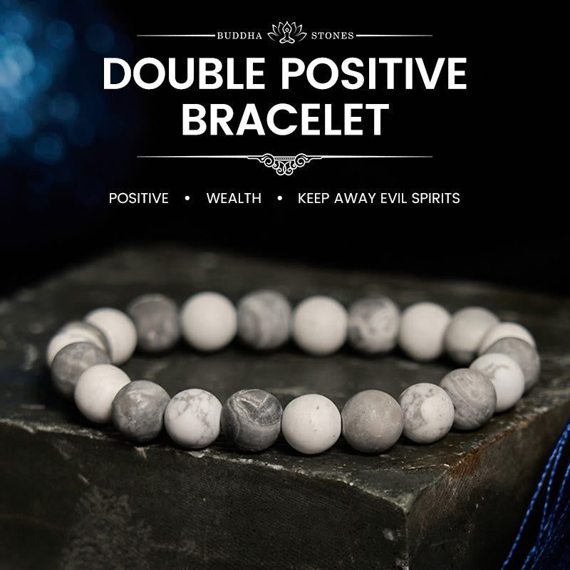 Wear FengShui Picasso Jasper White Turquoise Courage Bracelet