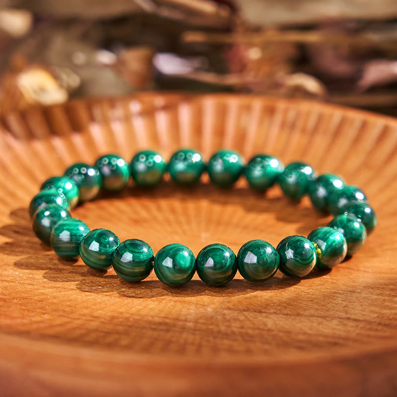 Wear FengShui Natural Malachite Protection Calmness Bracelet