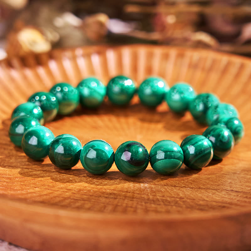 Wear FengShui Natural Malachite Protection Calmness Bracelet