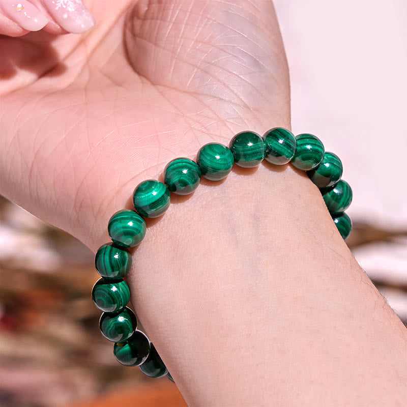 Wear FengShui Natural Malachite Protection Calmness Bracelet